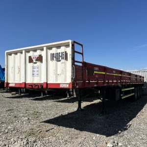 Semirremolque Rampla plana Goren SR 3M 30 2021 3 Ejes 13.50 m con barandas # Ref JF85 Buin